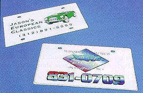 your photo on a license plate